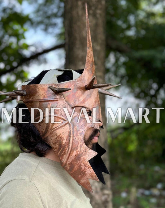 MEDIEVALMART AU "Achilles" Gold Finish Trojan Warrior Helmet W/H Free Stand | Troy Props