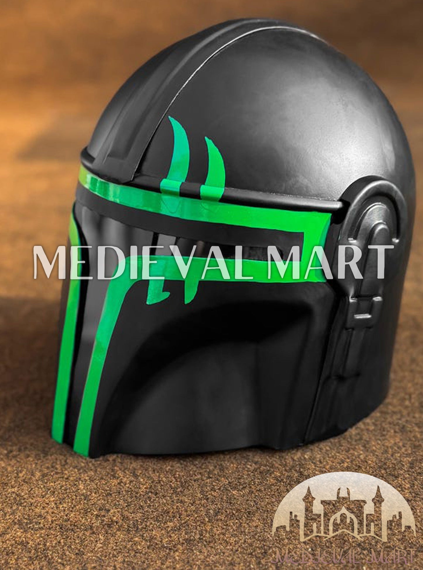 MEDIEVALMART AU "Achilles" Gold Finish Trojan Warrior Helmet W/H Free Stand | Troy Props