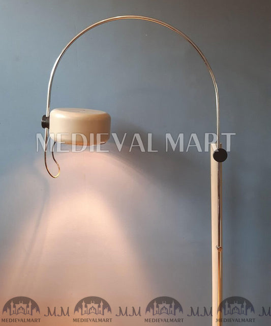 MEDIEVALMART AU Vintage Mid Century Silver Dijkstra Space Age Floor Lamp