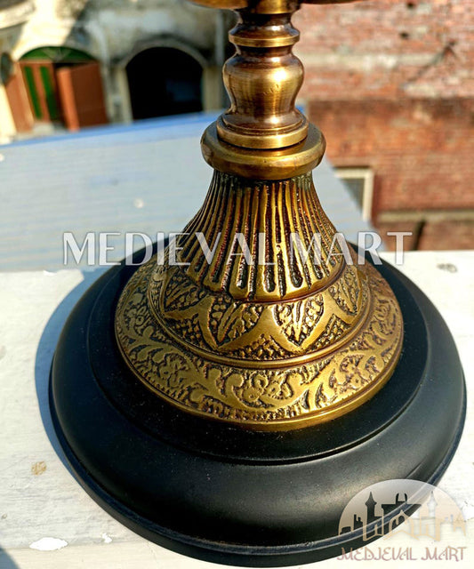 MEDIEVALMART AU "Achilles" Gold Finish Trojan Warrior Helmet W/H Free Stand | Troy Props