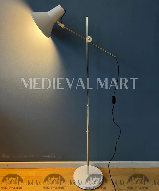 MEDIEVALMART AU Vintage Mid Century Silver Dijkstra Space Age Floor Lamp