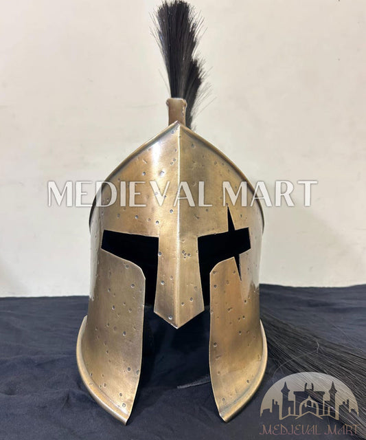 MEDIEVALMART AU Great Fantasy Helmet With Metal Horns or Free Stand | LARP Props