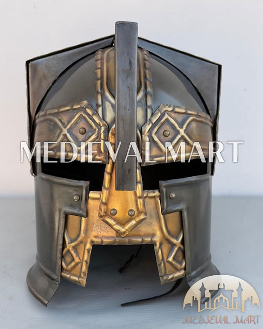 MEDIEVALMART AU Great Fantasy Helmet With Metal Horns or Free Stand | LARP Props