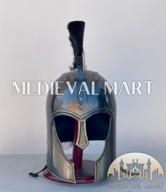 MEDIEVALMART AU "Achilles" Gold Finish Trojan Warrior Helmet W/H Free Stand | Troy Props