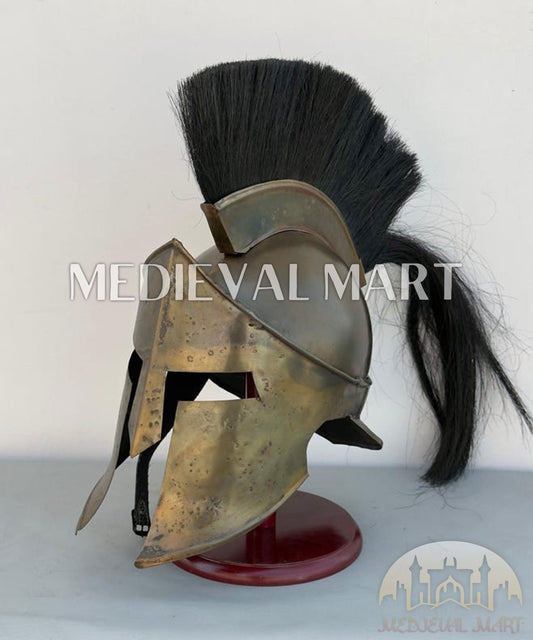 MEDIEVALMART AU Great Fantasy Helmet With Metal Horns or Free Stand | LARP Props