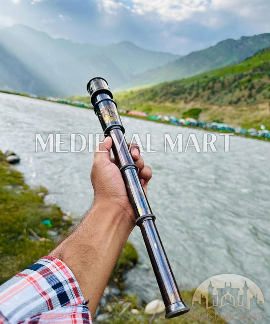 MEDIEVALMART AU "Achilles" Gold Finish Trojan Warrior Helmet W/H Free Stand | Troy Props