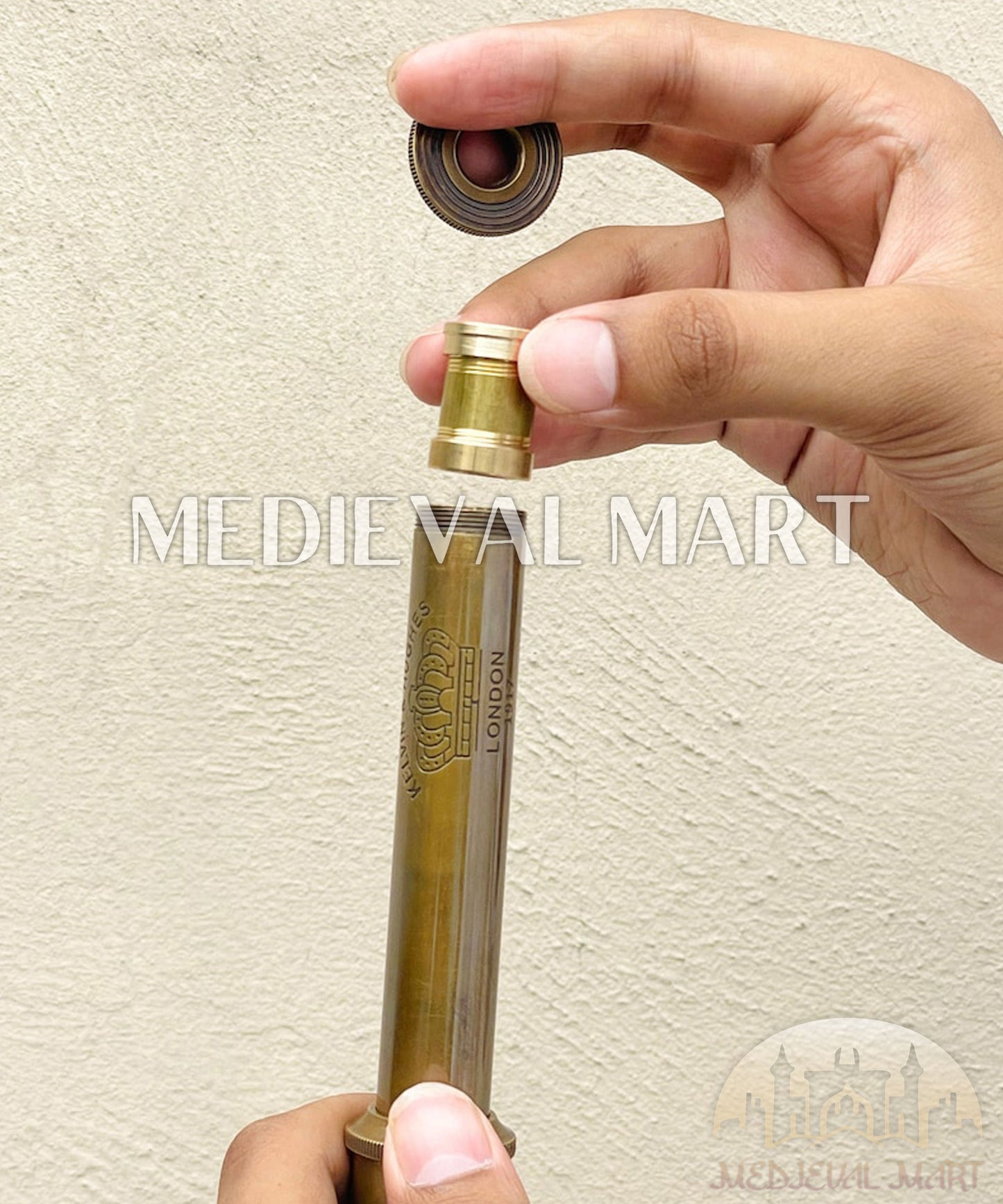 MEDIEVALMART AU "Achilles" Gold Finish Trojan Warrior Helmet W/H Free Stand | Troy Props