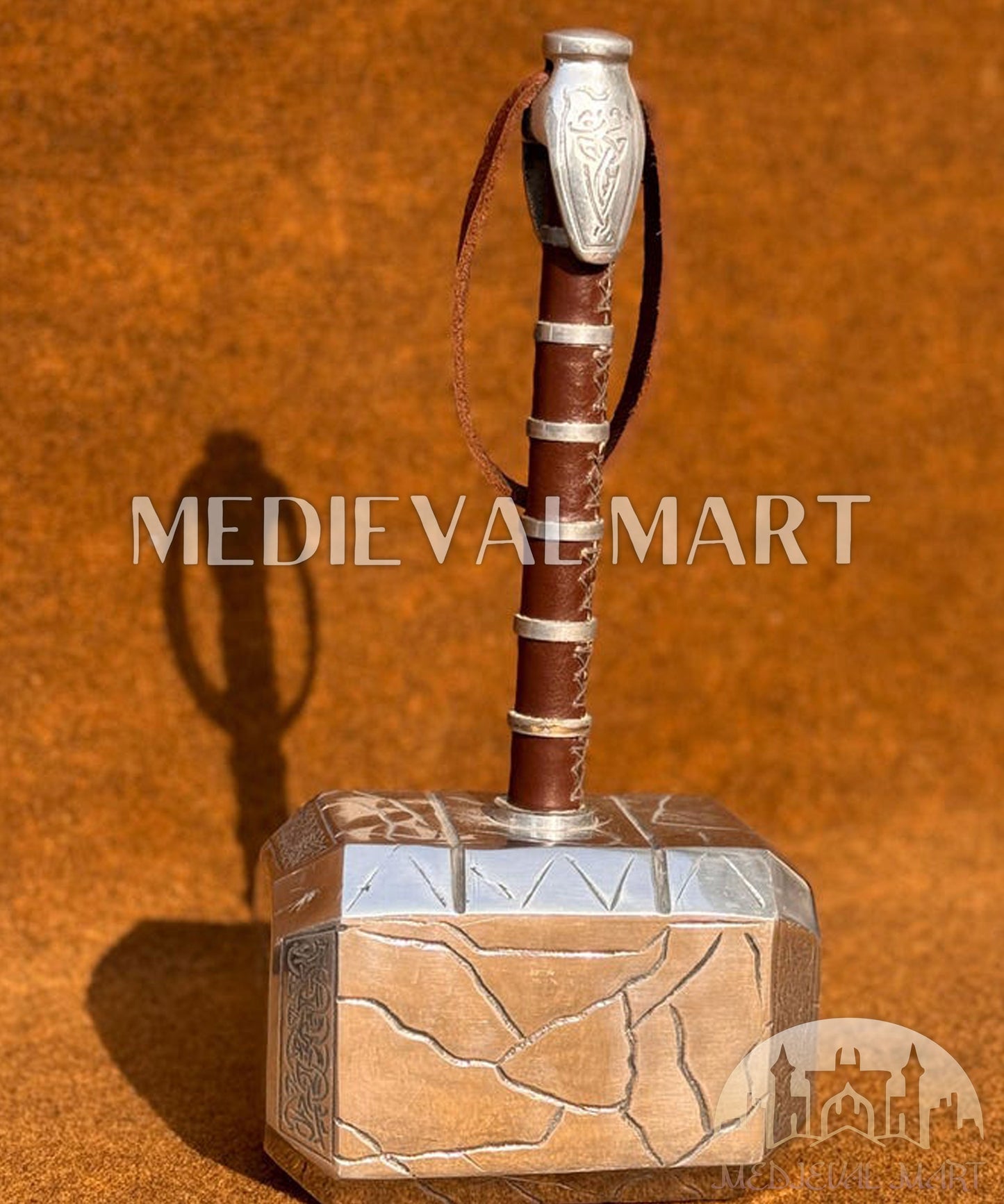 MEDIEVALMART AU Great Fantasy Helmet With Metal Horns or Free Stand | LARP Props