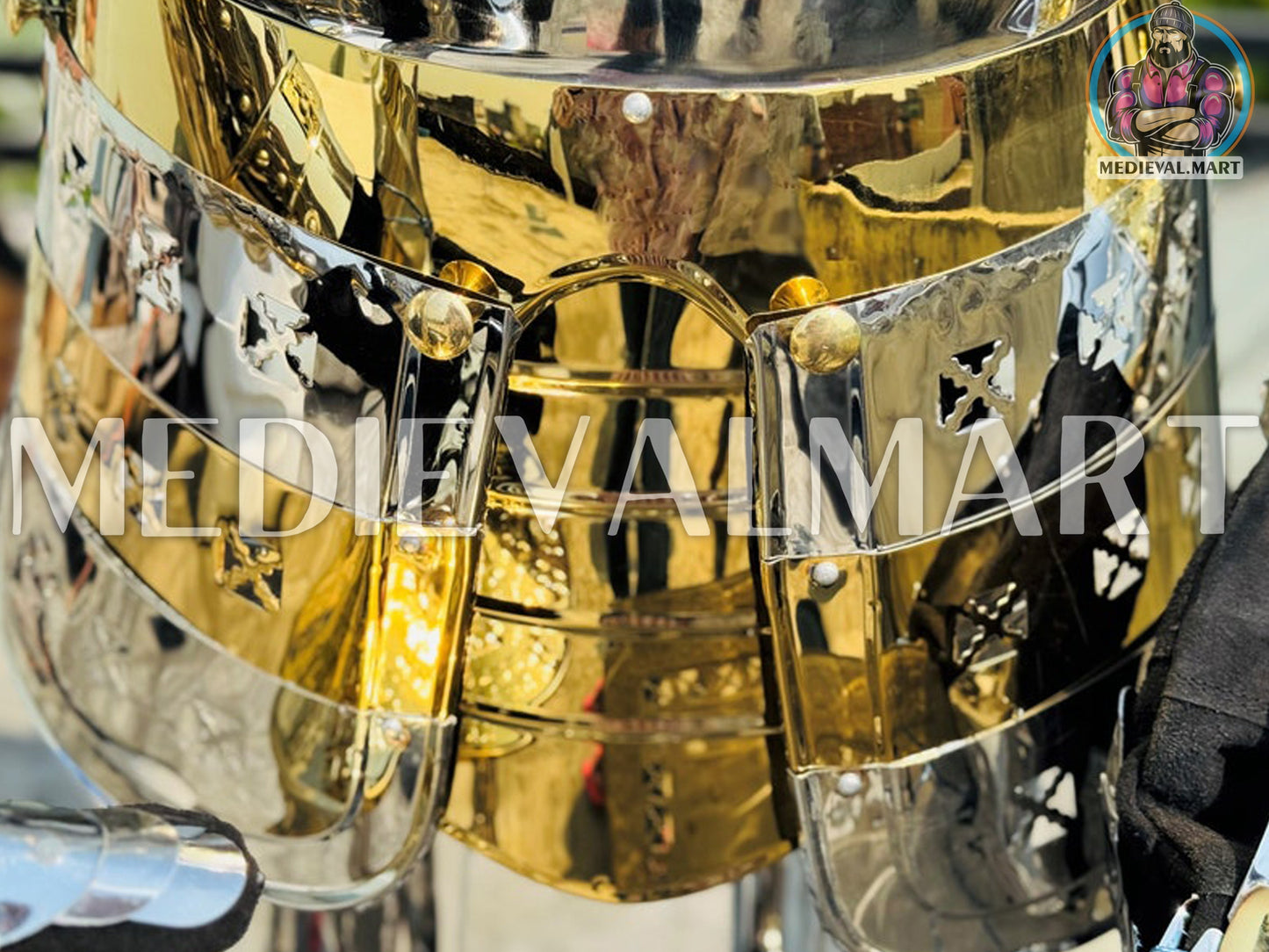 MEDIEVALMART AU Hand Forged Medieval Twisted Troll Cross Iron Pendent With Leather Cord