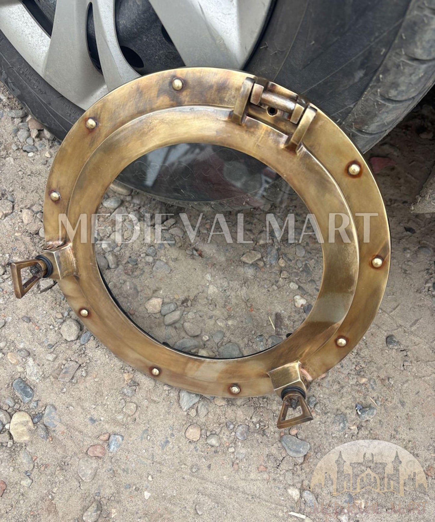 MEDIEVALMART AU Hand Forged Medieval Twisted Troll Cross Iron Pendent With Leather Cord