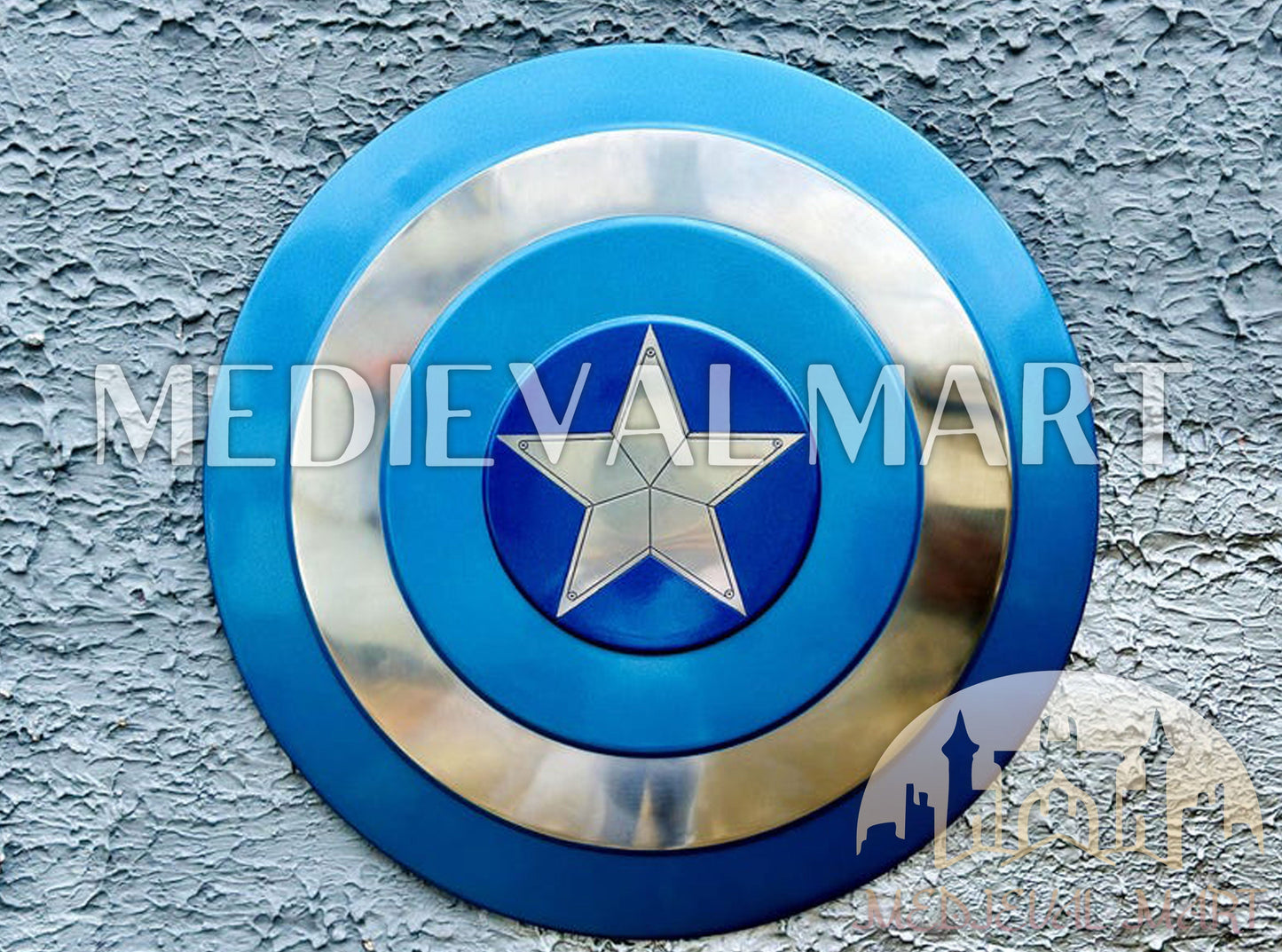 MEDIEVALMART AU First Avengers Steve Rogers Damaged Shield | Gift for Cosplayer