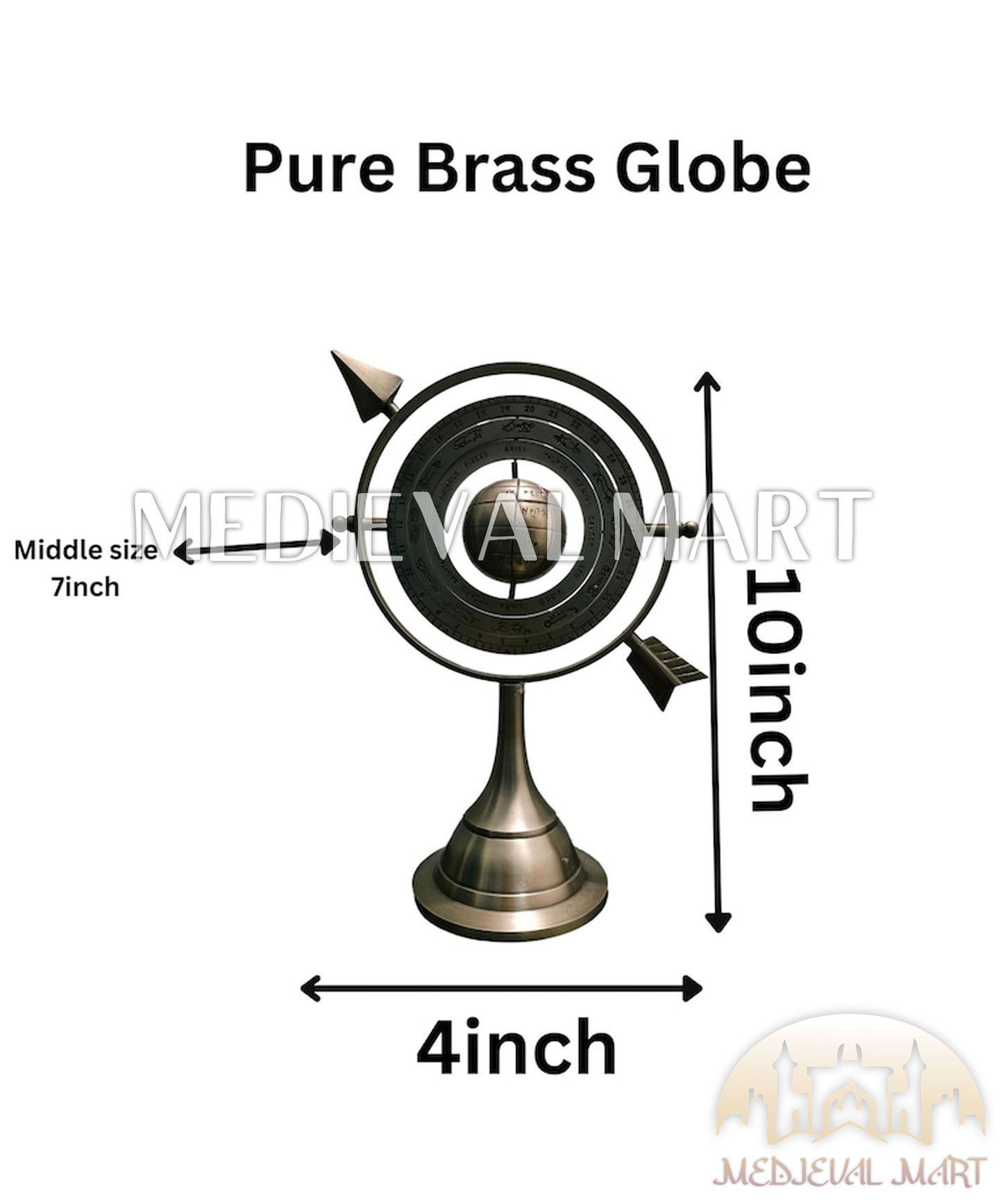 MEDIEVALMART AU "Achilles" Gold Finish Trojan Warrior Helmet W/H Free Stand | Troy Props