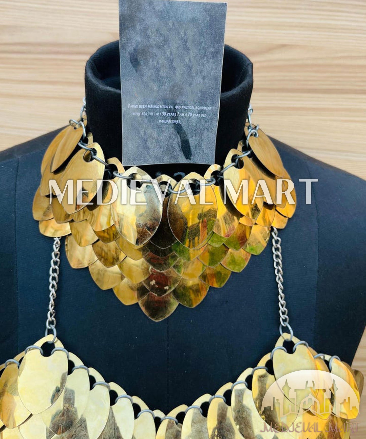 MEDIEVALMART AU Iconic Viking's Jarl Borg Iron Spikes Battleworn Viking Wooden Shield | Gifts For Dad