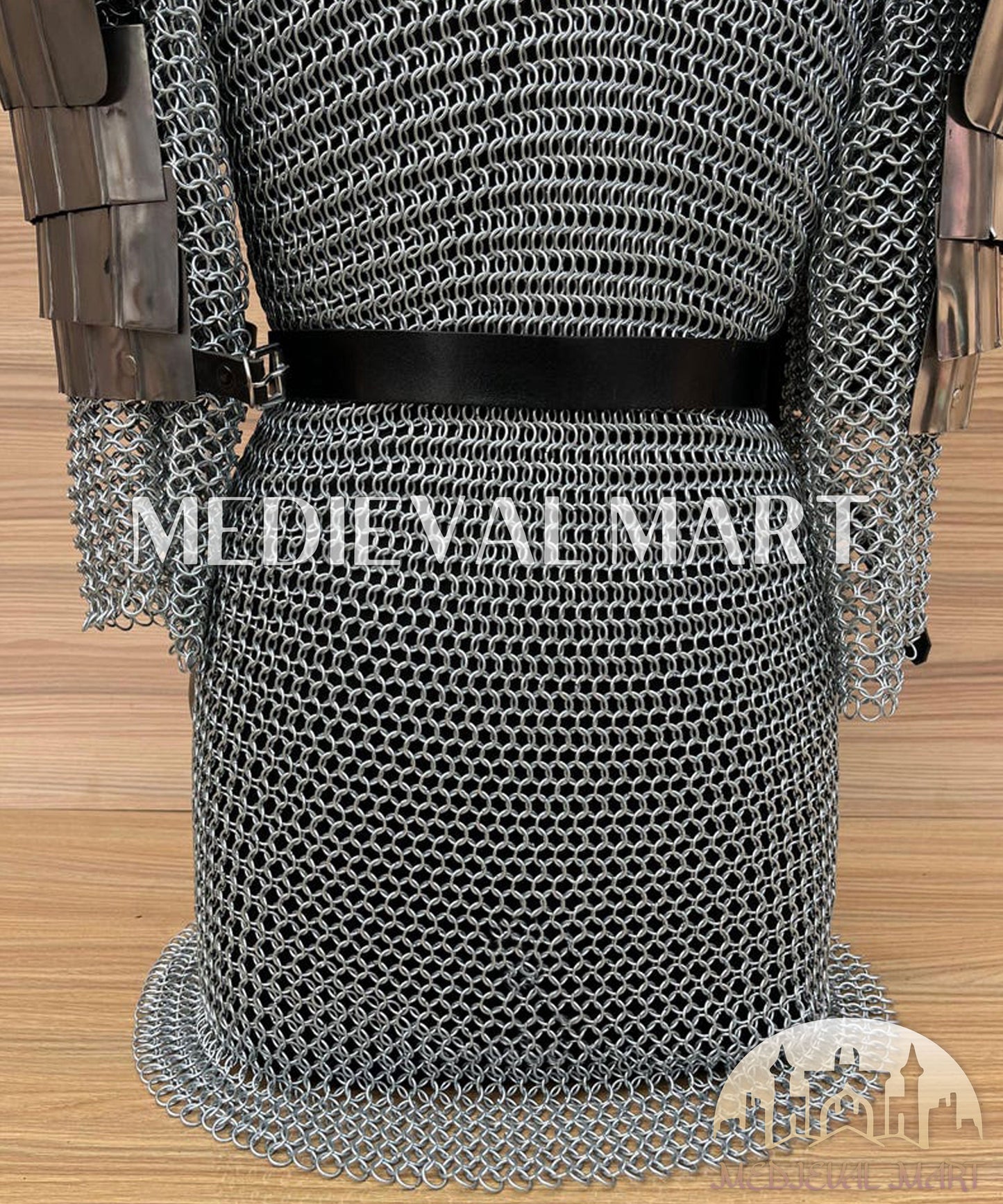 MEDIEVALMART AU Iconic Viking's Jarl Borg Iron Spikes Battleworn Viking Wooden Shield | Gifts For Dad