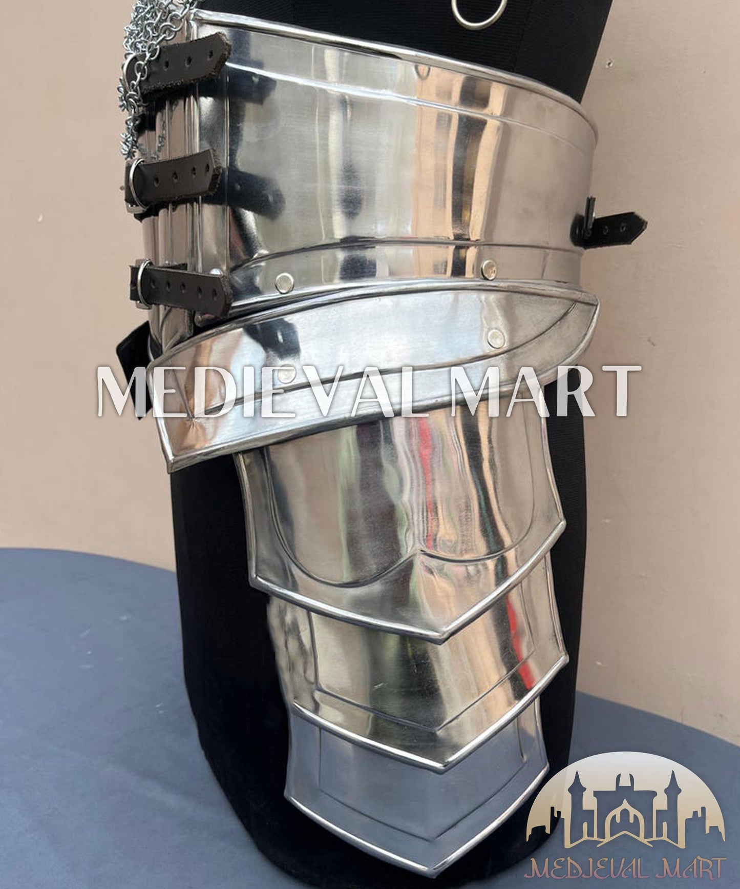 MEDIEVALMART AU Iconic Viking's Jarl Borg Iron Spikes Battleworn Viking Wooden Shield | Gifts For Dad