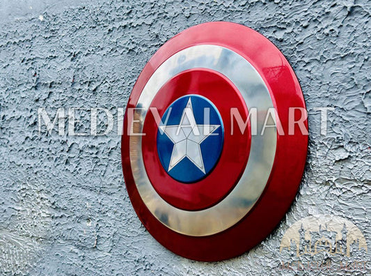 MEDIEVALMART AU First Avengers Steve Rogers Damaged Shield | Gift for Cosplayer