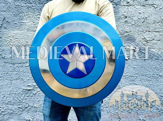 MEDIEVALMART AU First Avengers Steve Rogers Damaged Shield | Gift for Cosplayer