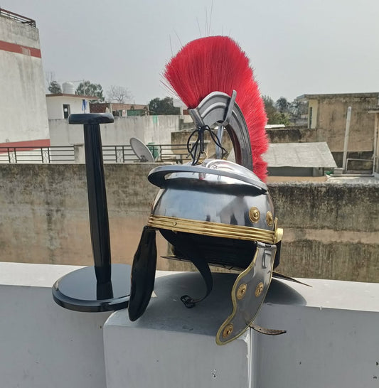 MEDIEVALMART AU Great Fantasy Helmet With Metal Horns or Free Stand | LARP Props