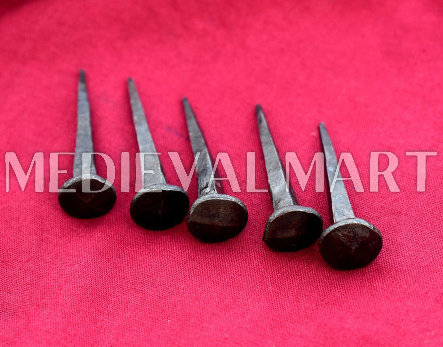 MEDIEVALMART AU Hand Forged Medieval Twisted Troll Cross Iron Pendent With Leather Cord