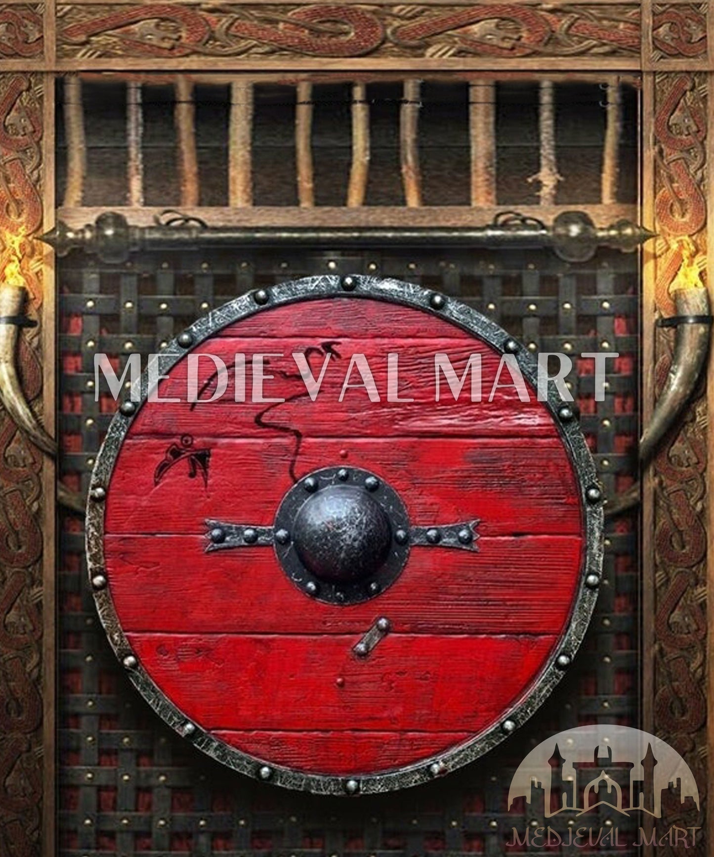 MEDIEVALMART AU First Avengers Steve Rogers Damaged Shield | Gift for Cosplayer