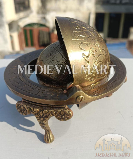 MEDIEVALMART AU "Achilles" Gold Finish Trojan Warrior Helmet W/H Free Stand | Troy Props
