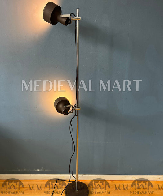MEDIEVALMART AU Vintage Mid Century Silver Dijkstra Space Age Floor Lamp