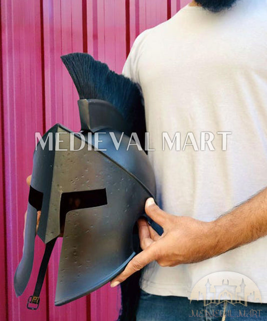 MEDIEVALMART AU Great Fantasy Helmet With Metal Horns or Free Stand | LARP Props