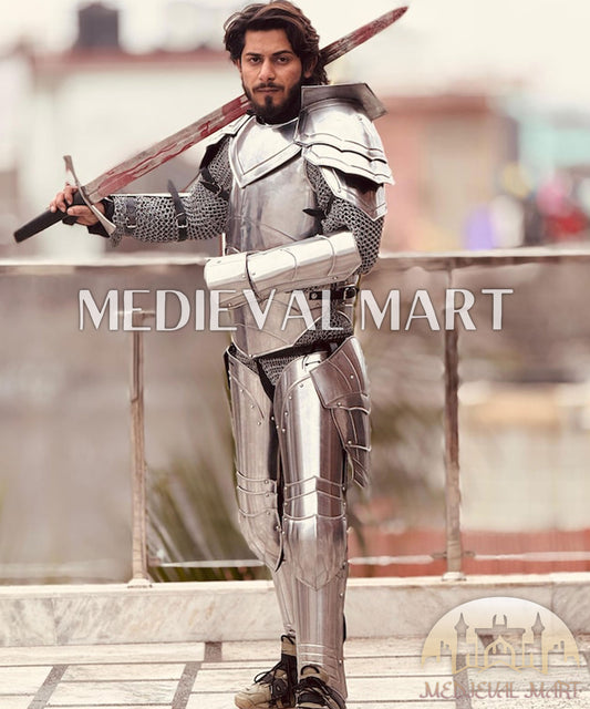 MEDIEVALMART AU Hand Forged Medieval Twisted Troll Cross Iron Pendent With Leather Cord