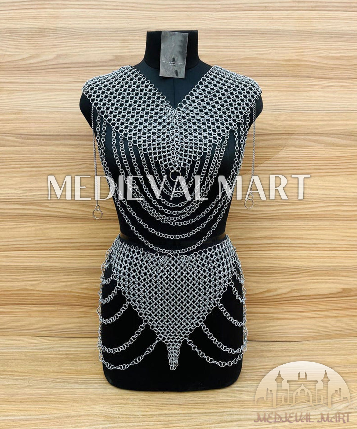 MEDIEVALMART AU Iconic Viking's Jarl Borg Iron Spikes  Battleworn Viking Wooden Shield | Gifts For Dad