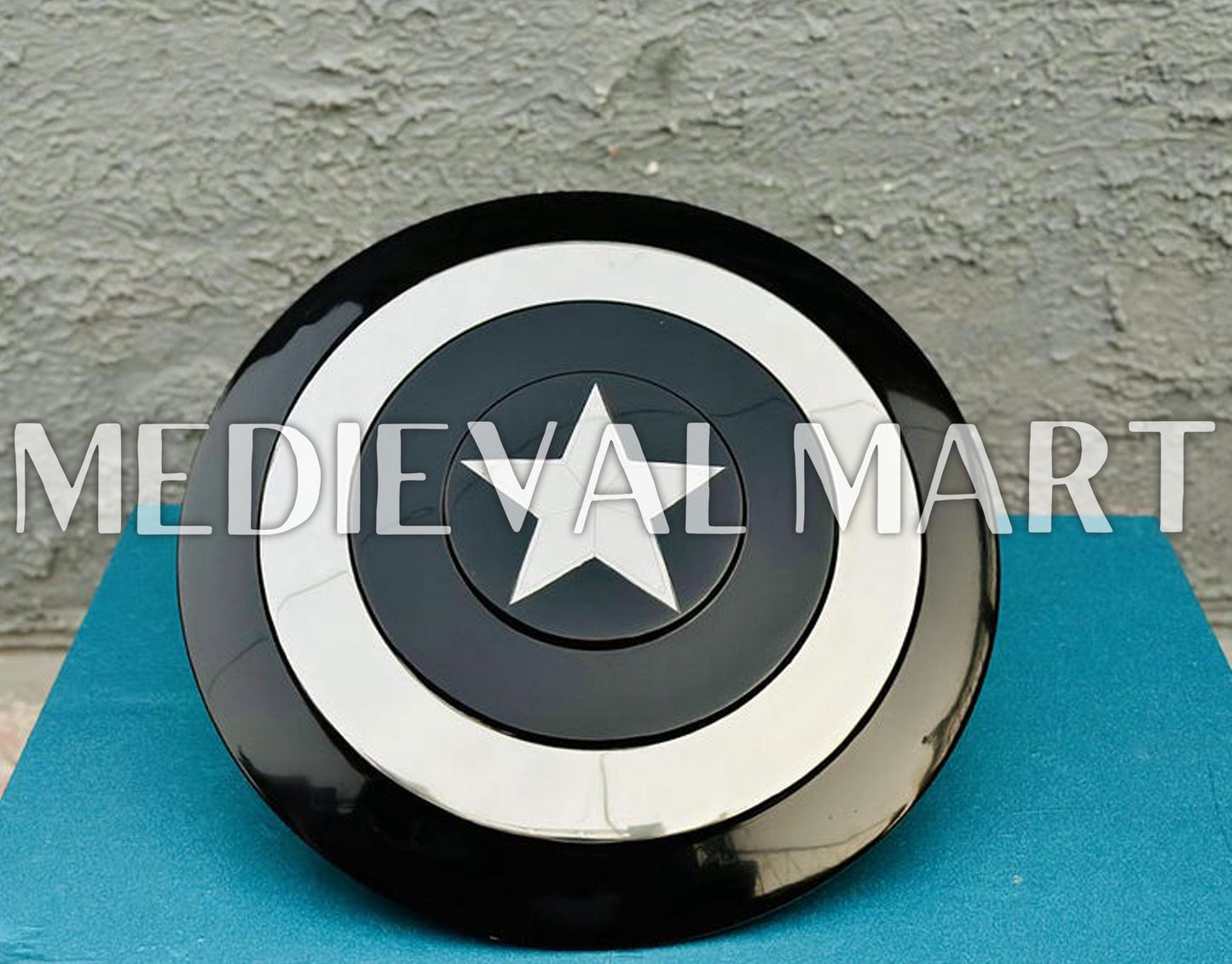MEDIEVALMART AU First Avengers Steve Rogers Damaged Shield | Gift for Cosplayer