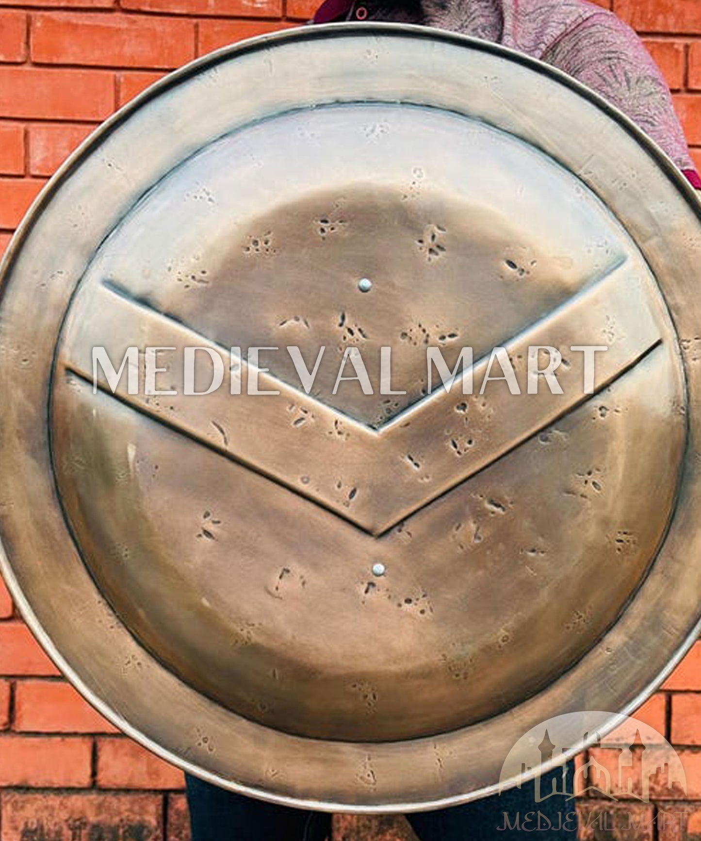 MEDIEVALMART AU First Avengers Steve Rogers Damaged Shield | Gift for Cosplayer