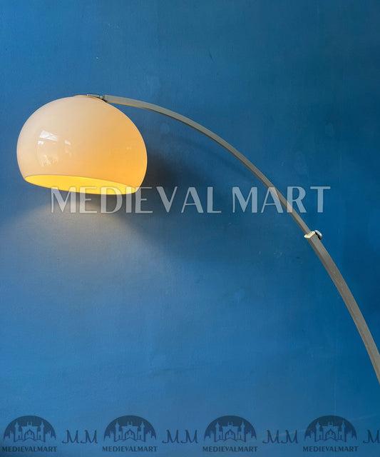 MEDIEVALMART AU Vintage Mid Century Silver Dijkstra Space Age Floor Lamp