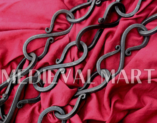 MEDIEVALMART AU Hand Forged Medieval Twisted Troll Cross Iron Pendent With Leather Cord