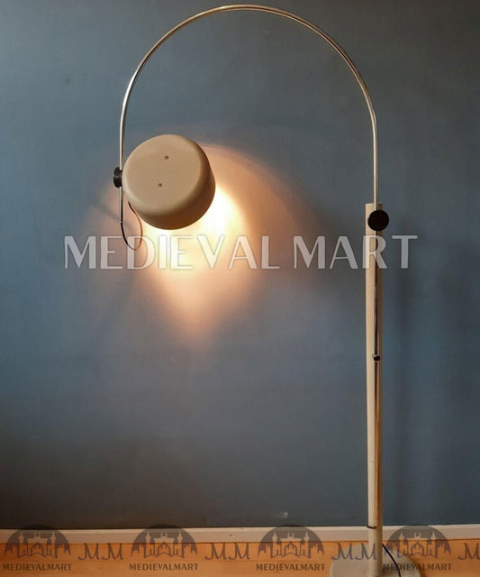 MEDIEVALMART AU Vintage Mid Century Silver Dijkstra Space Age Floor Lamp
