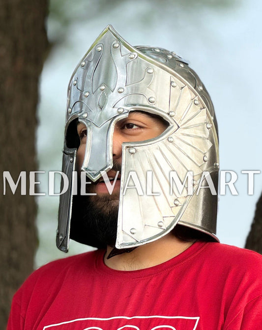 MEDIEVALMART AU "Achilles" Gold Finish Trojan Warrior Helmet W/H Free Stand | Troy Props