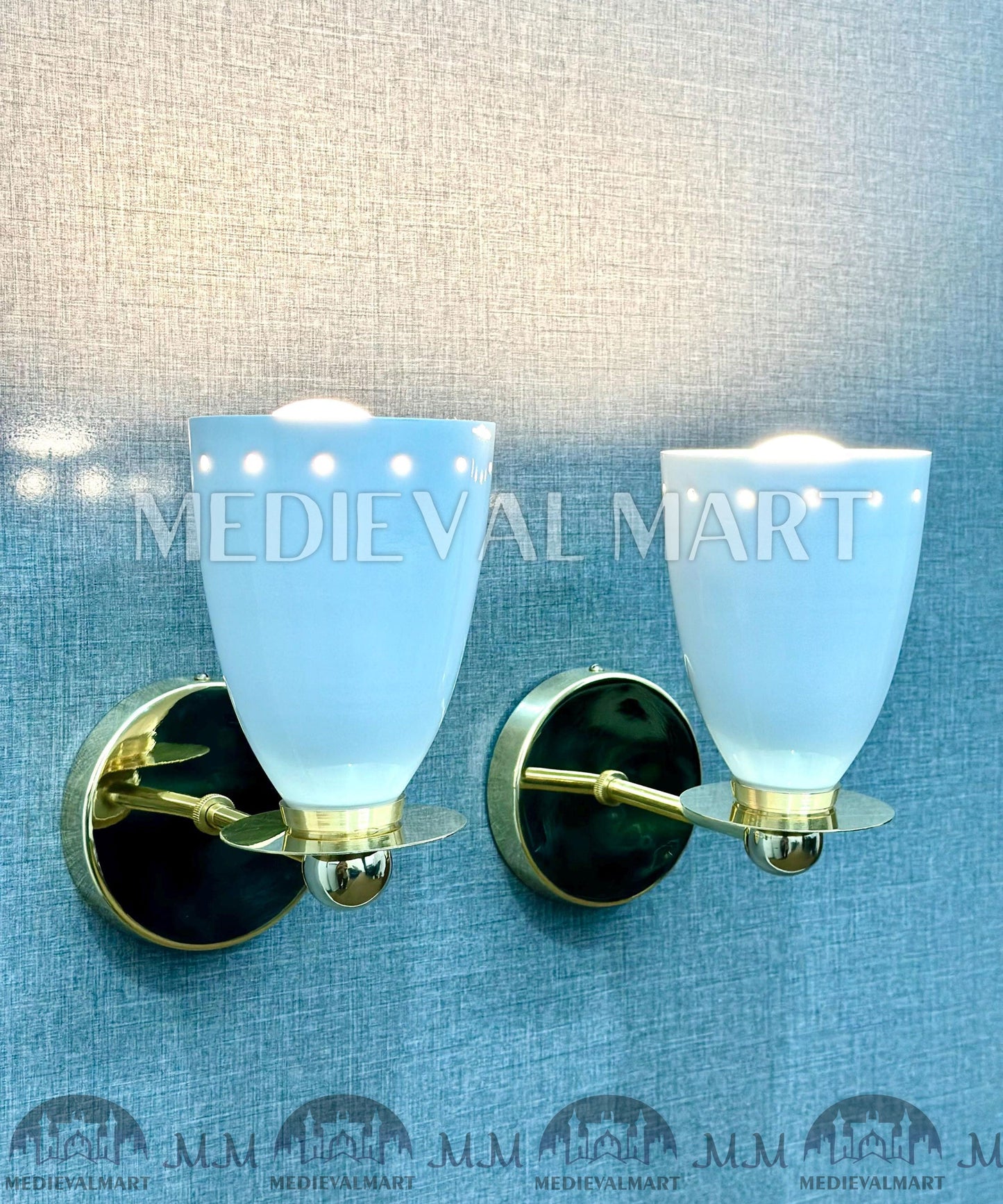 MEDIEVALMART AU European Greaves Knight English Legs Armor "Buff Polish"