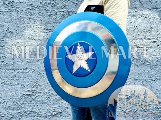 MEDIEVALMART AU First Avengers Steve Rogers Damaged Shield | Gift for Cosplayer