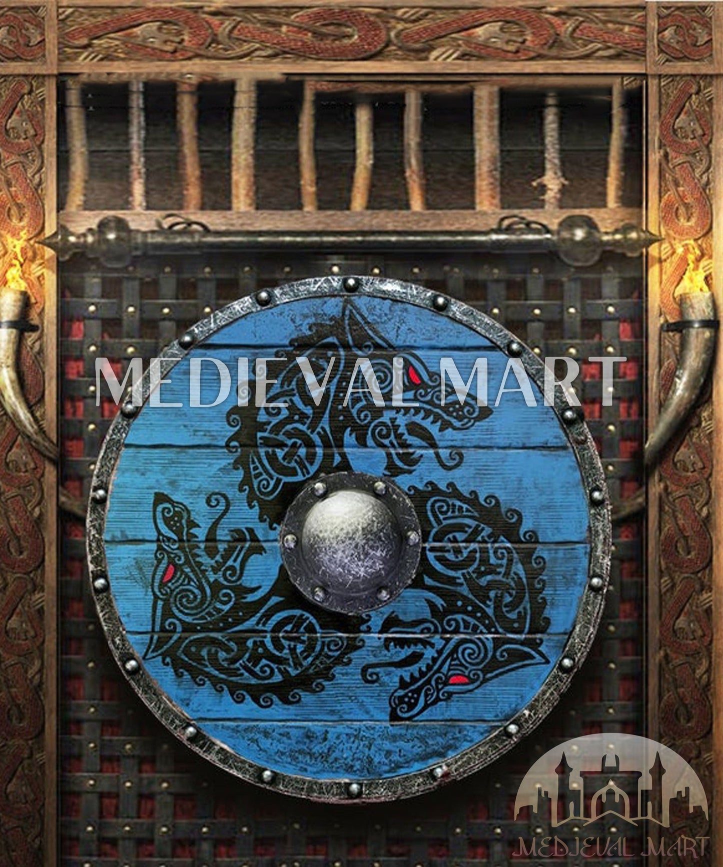 MEDIEVALMART AU First Avengers Steve Rogers Damaged Shield | Gift for Cosplayer