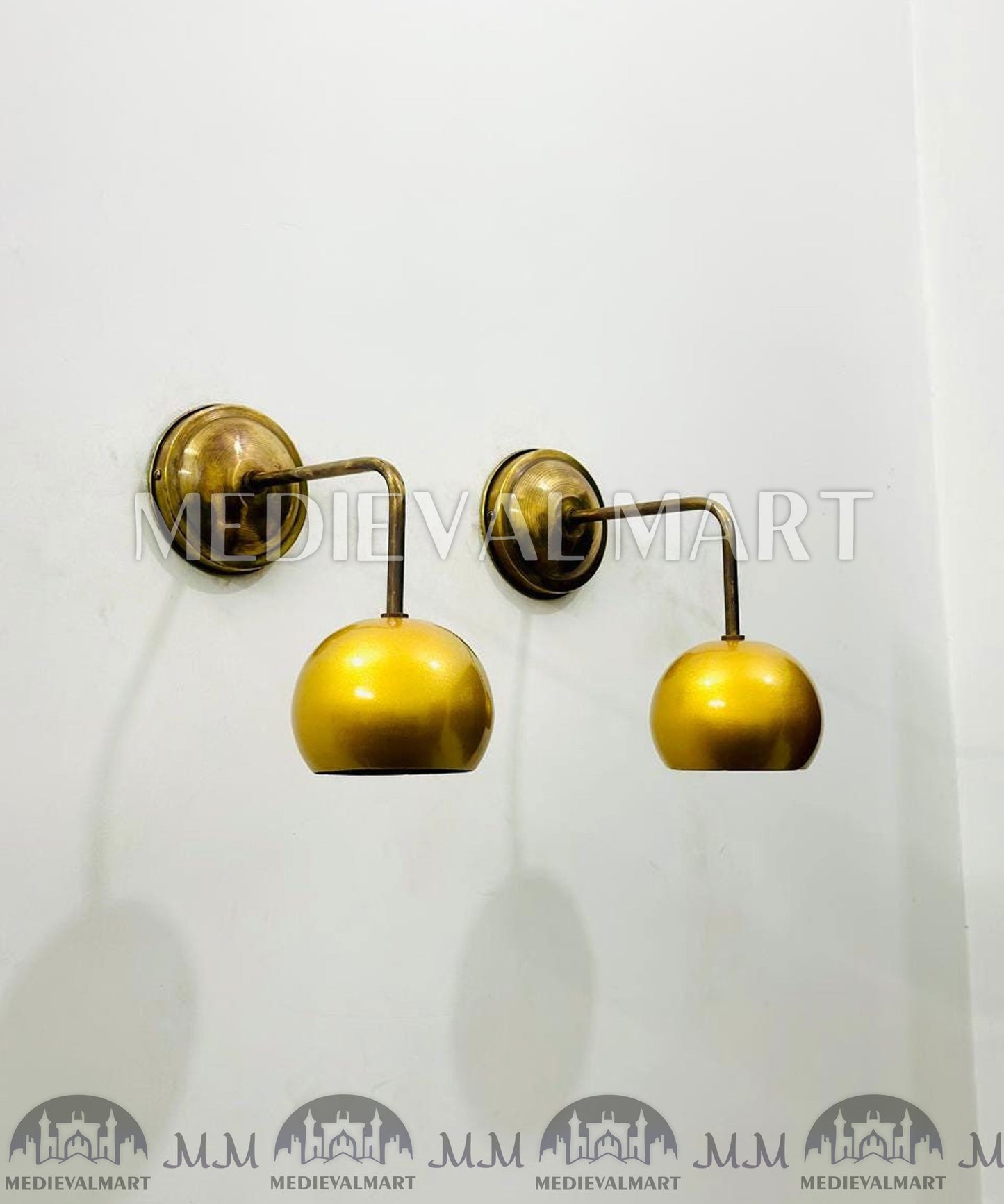 MEDIEVALMART AU European Greaves Knight English Legs Armor "Buff Polish"