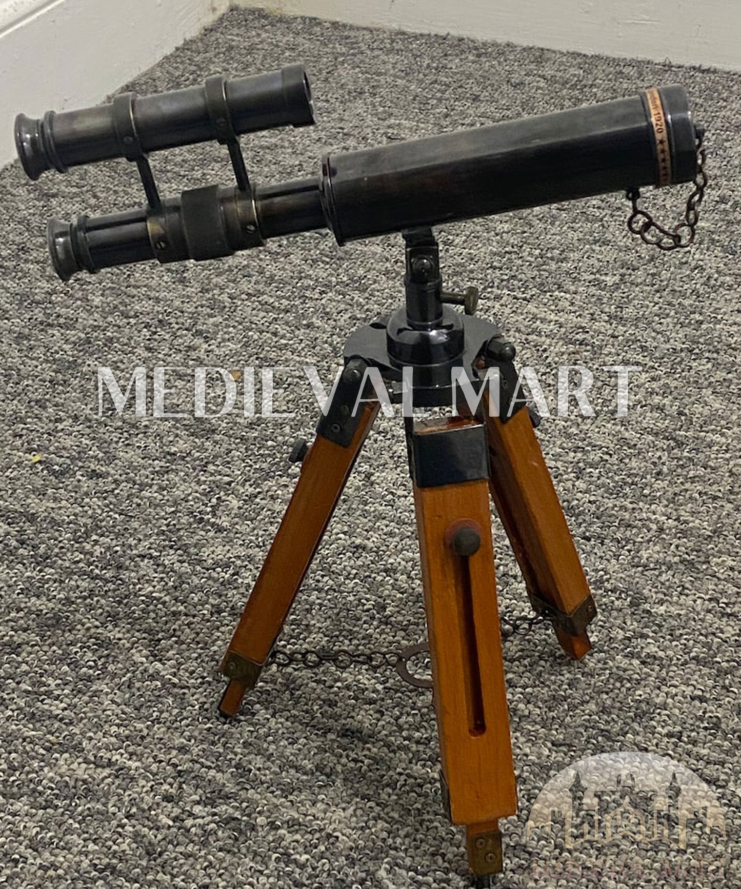 MEDIEVALMART AU Medieval Templar Devil Zelda Cross Inspired Wooden Shield Bliue & Gold Finish | Gift for Christmas Day