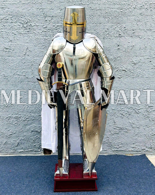 MEDIEVALMART AU Hand Forged Medieval Twisted Troll Cross Iron Pendent With Leather Cord