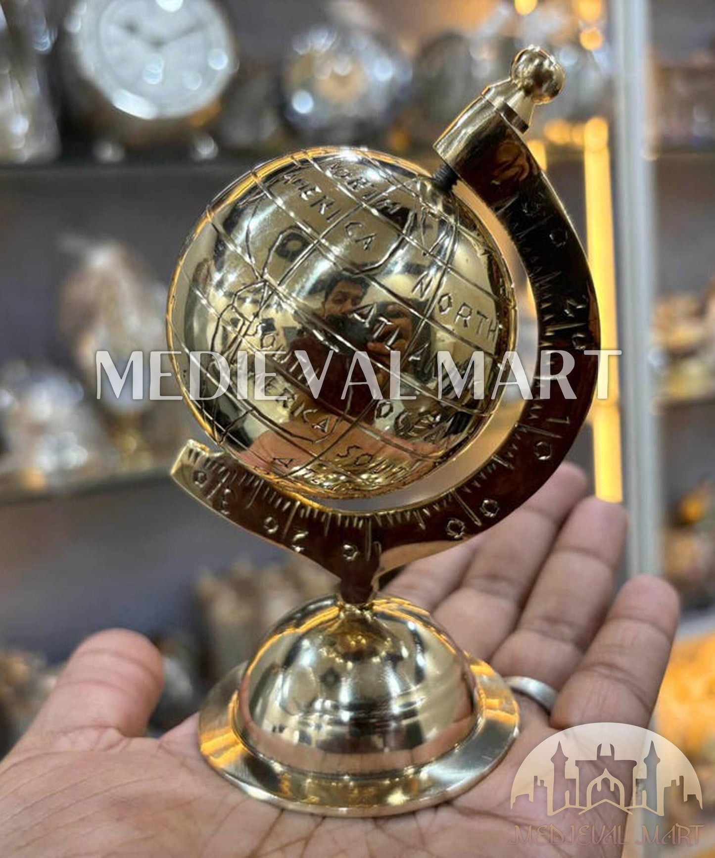 MEDIEVALMART AU "Achilles" Gold Finish Trojan Warrior Helmet W/H Free Stand | Troy Props