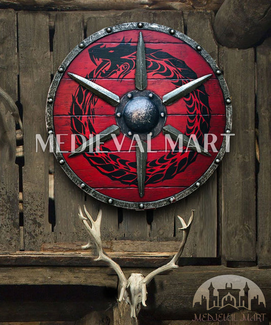 MEDIEVALMART AU First Avengers Steve Rogers Damaged Shield | Gift for Cosplayer