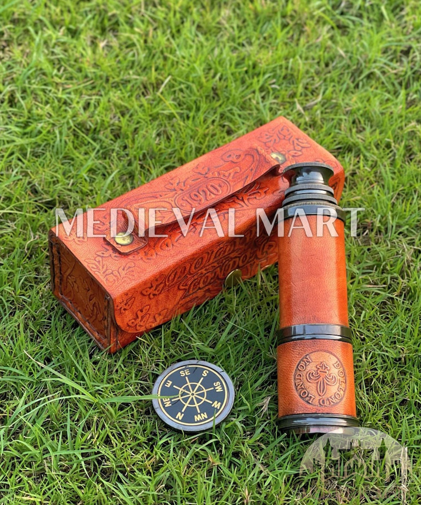 MEDIEVALMART AU Medieval Templar Devil Zelda Cross Inspired Wooden Shield Bliue & Gold Finish | Gift for Christmas Day