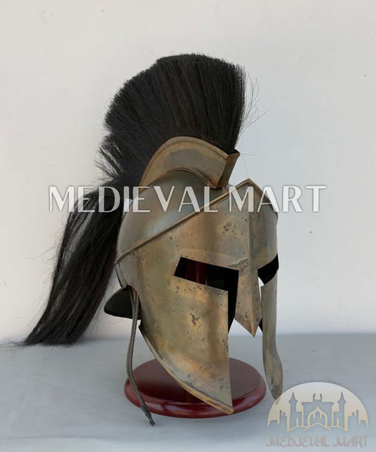 MEDIEVALMART AU Great Fantasy Helmet With Metal Horns or Free Stand | LARP Props