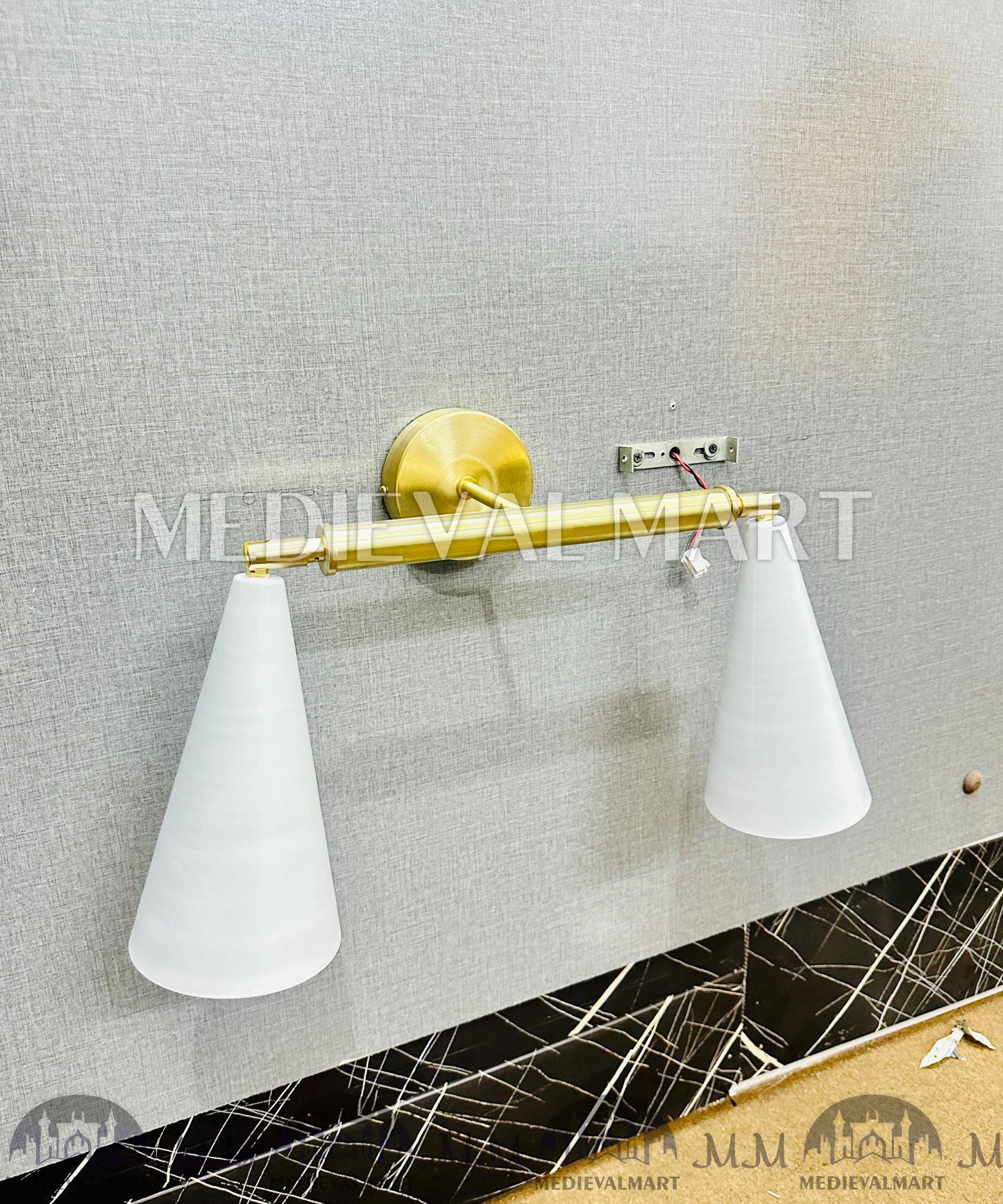 MEDIEVALMART AU European Greaves Knight English Legs Armor "Buff Polish"