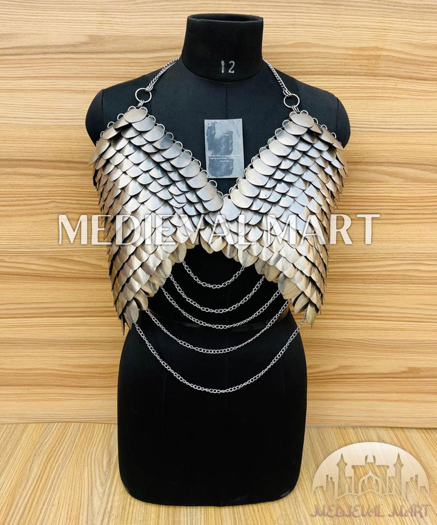 MEDIEVALMART AU Iconic Viking's Jarl Borg Iron Spikes  Battleworn Viking Wooden Shield | Gifts For Dad