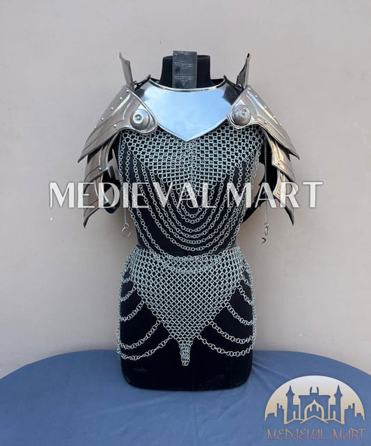 MEDIEVALMART AU Iconic Viking's Jarl Borg Iron Spikes  Battleworn Viking Wooden Shield | Gifts For Dad