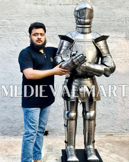 MEDIEVALMART AU Hand Forged Medieval Twisted Troll Cross Iron Pendent With Leather Cord