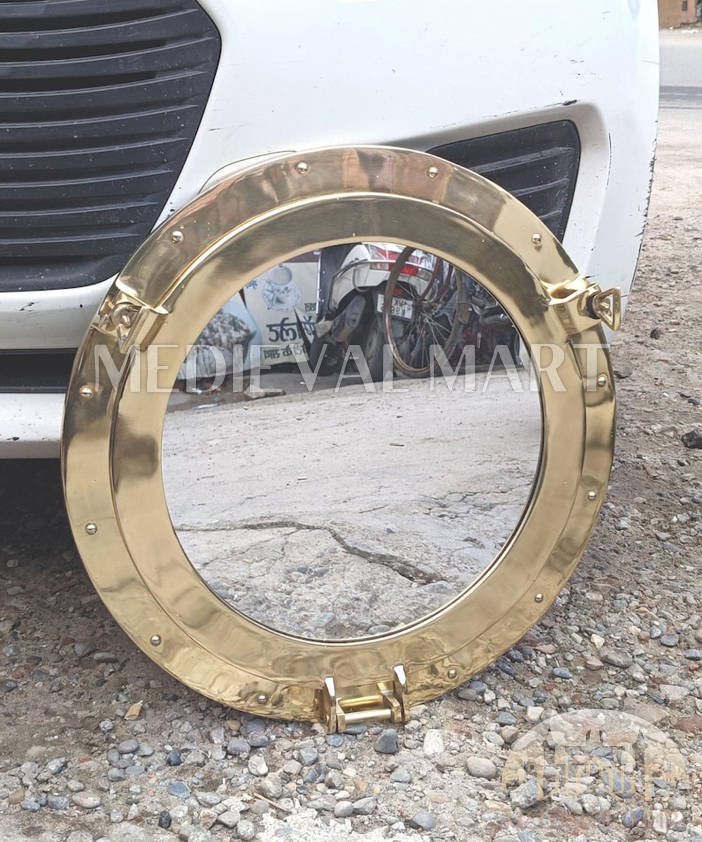 MEDIEVALMART AU Hand Forged Medieval Twisted Troll Cross Iron Pendent With Leather Cord